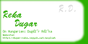 reka dugar business card